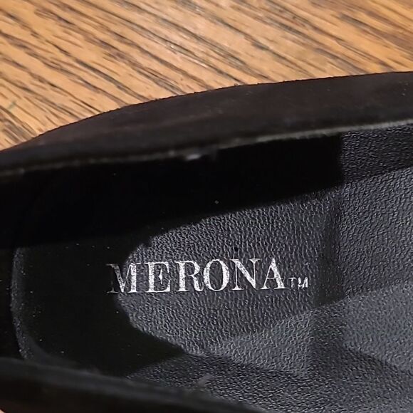 Merona sz 8 faux suade black tassled flats - Picture 7 of 8